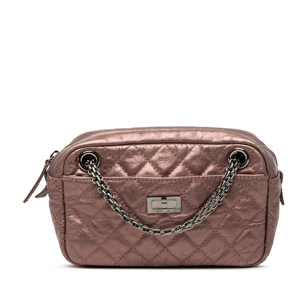 Pre-Loved Chanel Small Metallic Quilted Aged Calfskin Reissue Camera Bag